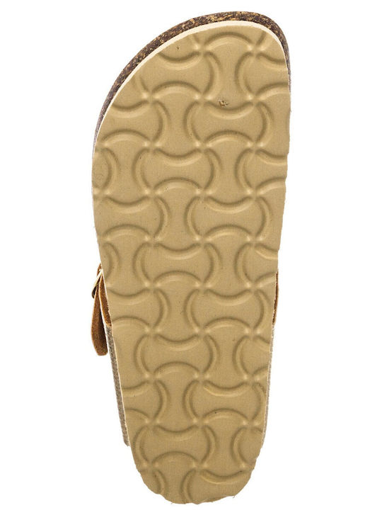 Flache Sandalen für Damen in Gold Farbe