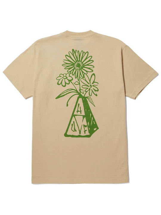 HUF Triple Triangle Ανδρικό T-shirt Κοντομάνικο Wheat