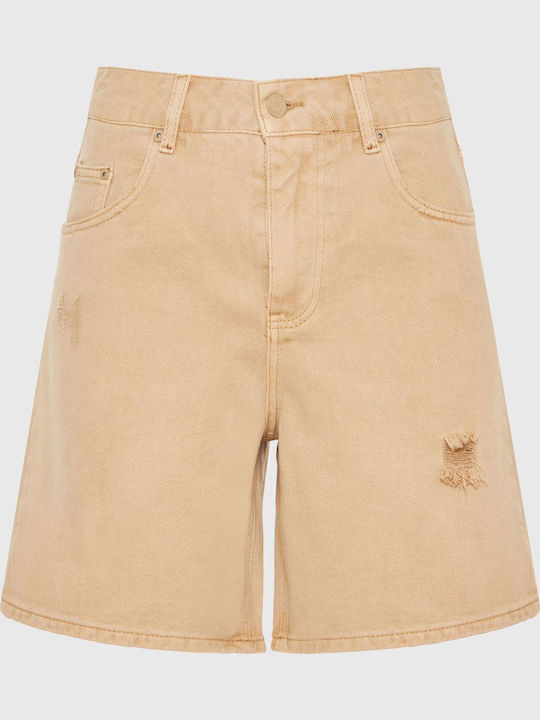 Damen Bermuda Jean Creme
