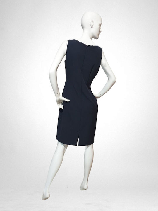 Oscar De La Renta Midi Dress Navy Blue