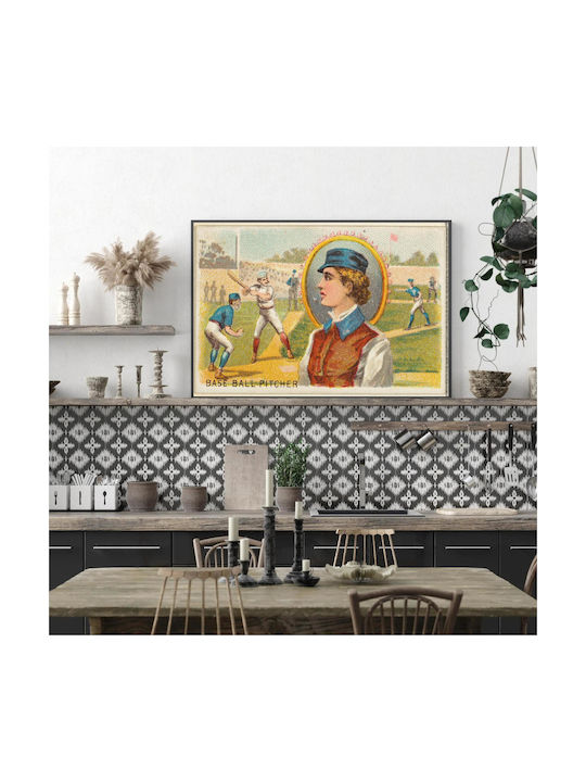 Baseball Pitcher From Games Gemälde auf Leinwand 115x170cm