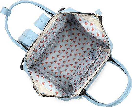 La Millou Wickeltasche Rucksack Hellblaue 35cm