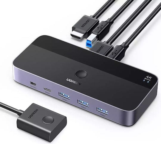 Ugreen Cm664 Hdmi Switch 2in1 Kvm Switch Black