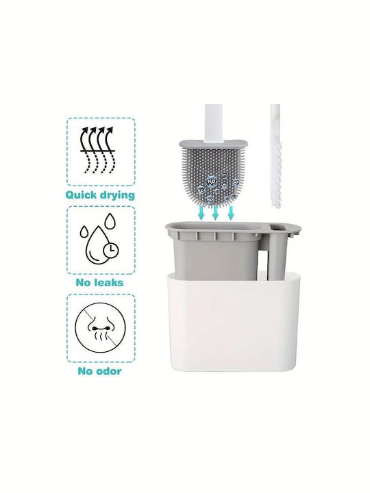 Τουαλέτας Kunststoff Badezimmer Toilettenbürste Gray