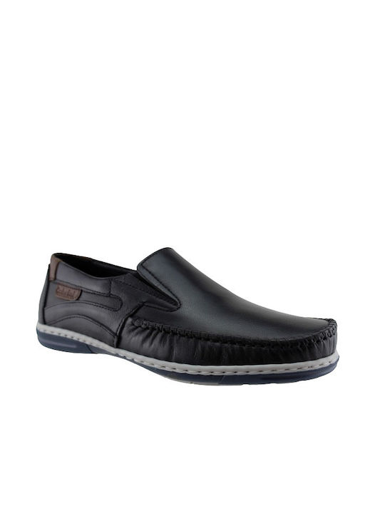 Cabrini Men's Leather Moccasins Black