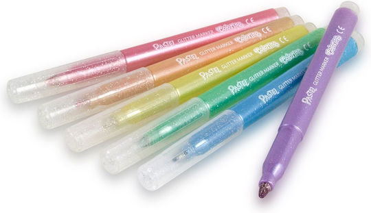 Colorino Μαρκαδόροι Ζωγραφικής με Glitter Σετ 6 χρώματα