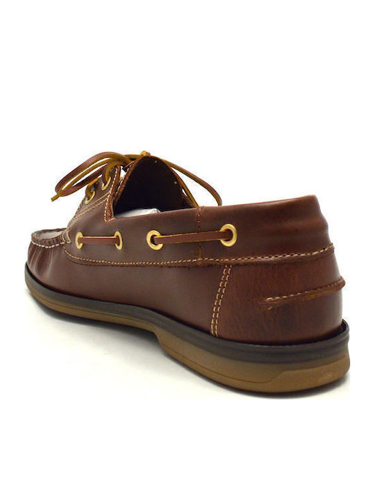 Δερμάτινα Ανδρικά Boat Shoes σε Ταμπά Χρώμα