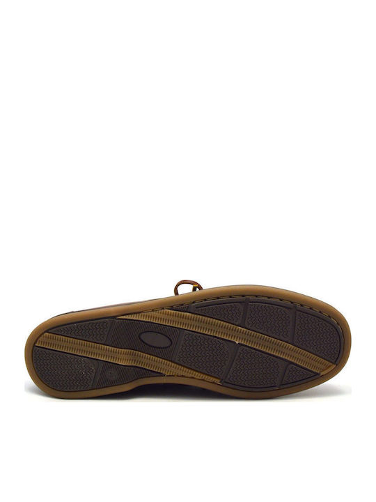 Δερμάτινα Ανδρικά Boat Shoes σε Ταμπά Χρώμα