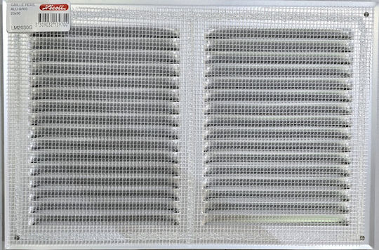 Nicoll Περσίδα Εξαερισμού 20x30cm Ορθογώνια με Σίτα