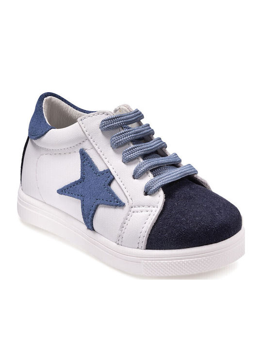 Gorgino Βαπτιστικά Δερμάτινα Sneakers Μπλε