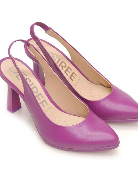 Desiree Purple Leather Anatomical Air-Sole Mules