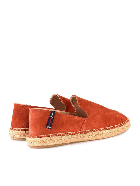Suede Men's Espadrilles in Red Color