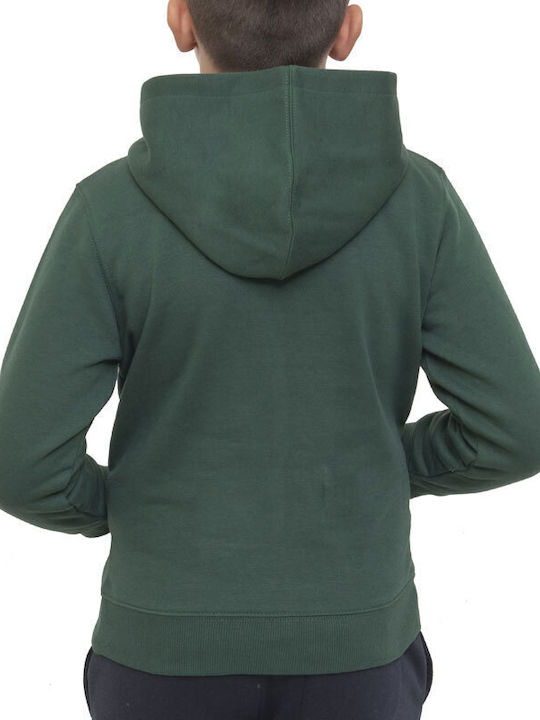 Kids Sweatshirt with Hood and Pockets Green