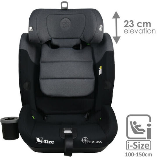 Bebe Stars Compass Καθισματάκι Αυτοκινήτου i-Size με Isofix Steel Grey