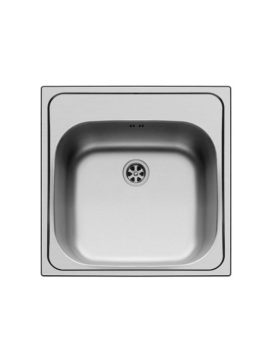 Maidtec Inset 1B Ένθετος Νεροχύτης Inox Σατινέ Μ50xΠ50cm Ασημί