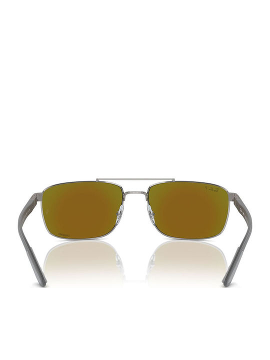 Ray Ban Chromance Unisex Ochelari de soare cu Argintiu Cadru și Albastru Polarized Oglindă Lentilă RB3737CH 004/A1