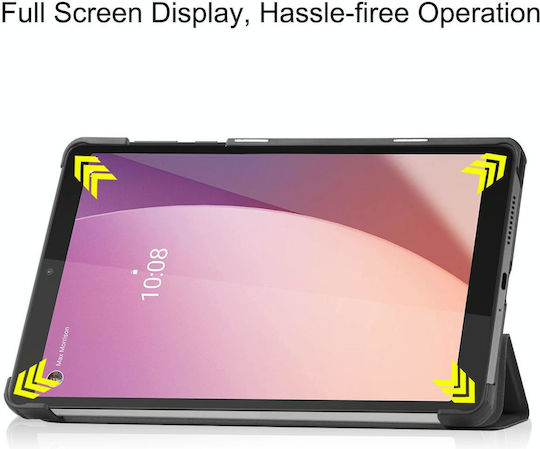 Lenovo Tab M8 4. Gen Tb-300fu Custer reine Farbe 3-Fach-Halter Leder Tablette Fall schwarz