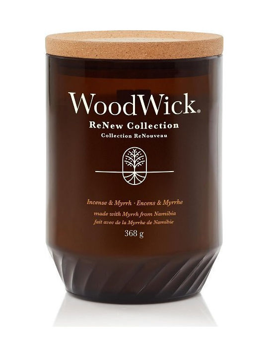 WoodWick Scented Candle Renew Jar with Scent Incense & Myrrh 368gr 1pcs