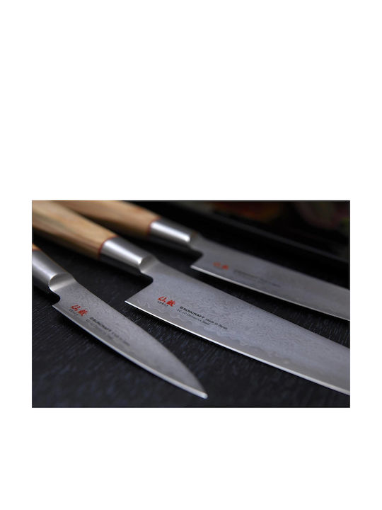 Senzo Suncraft Twisted Octagon Messer Filet aus Damaststahl 21cm