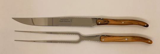Claude Dozorme Laguiole Olive Wood Set Cuțite din Oțel Inoxidabil 2buc