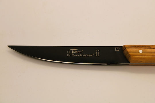Claude Dozorme Olive Wood Thiers Black Blade- Laguiole Set Cuțite din Oțel Inoxidabil 6buc