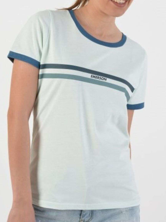 Emerson Damen T-shirt Gestreift Grün