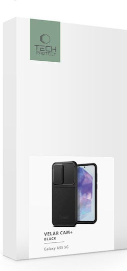Tech-Protect Velar Задна корица Силикон Черен (Galaxy A55)
