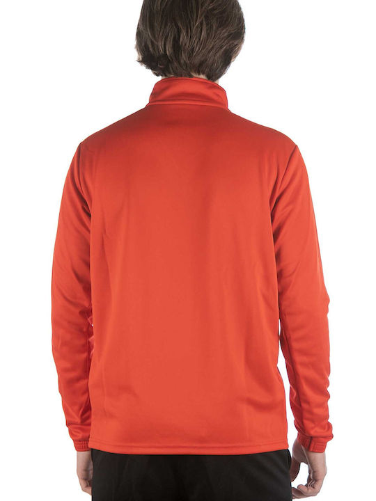 Puma Teamrise Men's Athletic Long Sleeve Blouse with Zipper Red