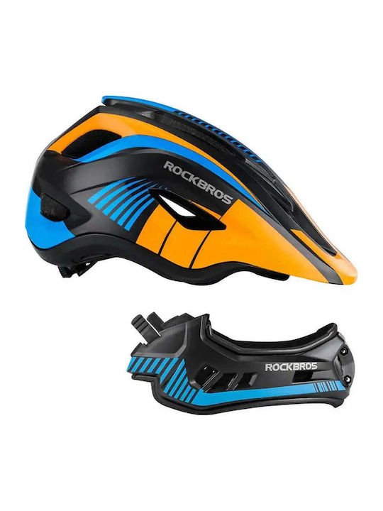 Rockbros Kids' Full Face Helmet for Downhill / Mountain Bike Black