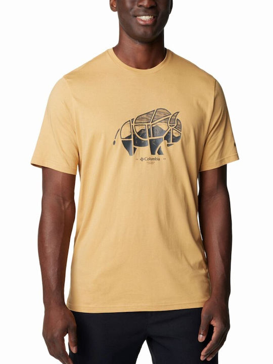 Columbia Range Ανδρικό T-shirt Κοντομάνικο Light Camel