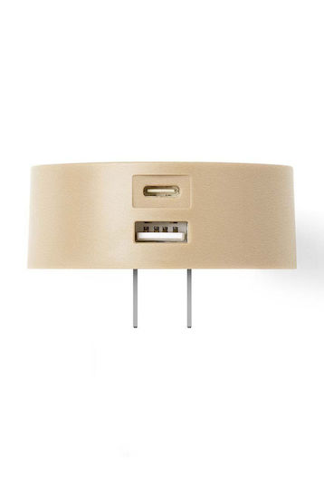 Lexon Φορτιστής Χωρίς Καλώδιο με Θύρα USB-A και Θύρα USB-C 30W Power Delivery Χρυσός (LL152)