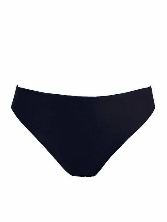 Adriana Bikini Slip Talie Înaltă Negru