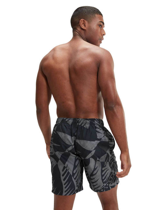 Speedo Men's Swimwear Shorts Black with Patterns