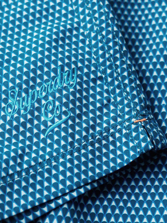 Men's Swimwear Shorts Blue with Patterns