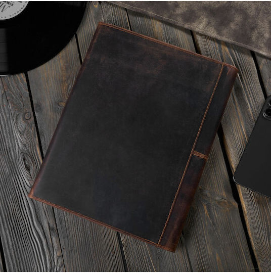 Leather Brown Bivouac A4 Organizer Paolo Peruzzi T-43-hbr