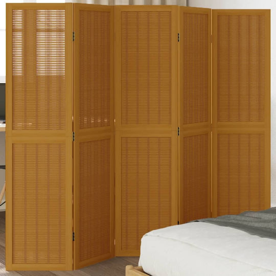 vidaXL Dekorativer Raumteiler Hölzernes mit 5 Paneelen 175x160cm