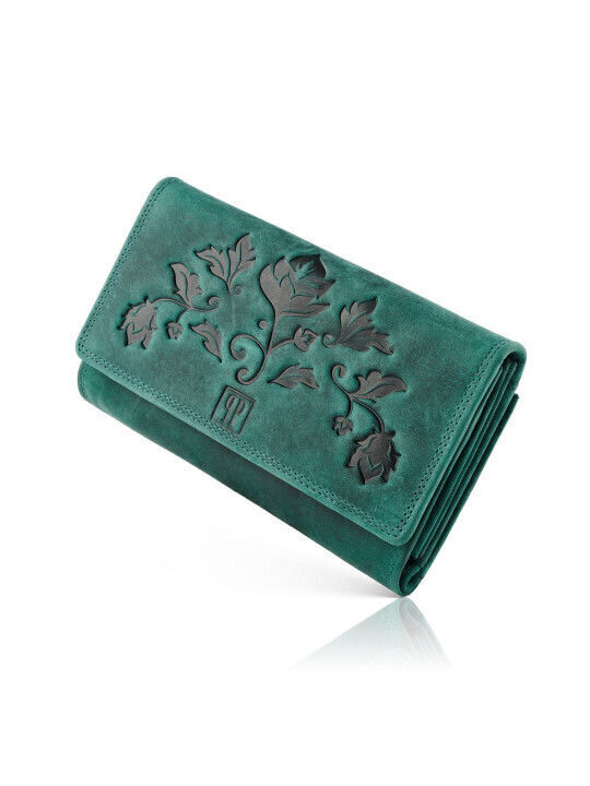 Leather Women's Wallet Classic Green