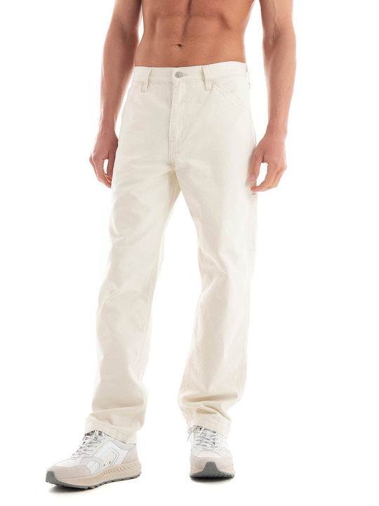 Levi's Carpenter Stay Pantaloni de Bărbați din Jean în Croială Largă Light Beige