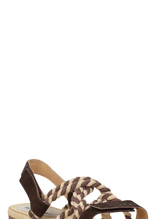 Manebi Women's Flat Sandals in Brown Color