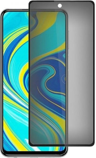 Затъмнено 5D 0.3мм Поверителност Закалено стъкло за цялото лице (Redmi Note 12 4G)