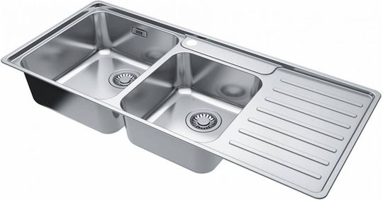 Franke Bcx 621 Ένθετος Νεροχύτης Δεξιός Inox Μ108xΠ48cm Ασημί