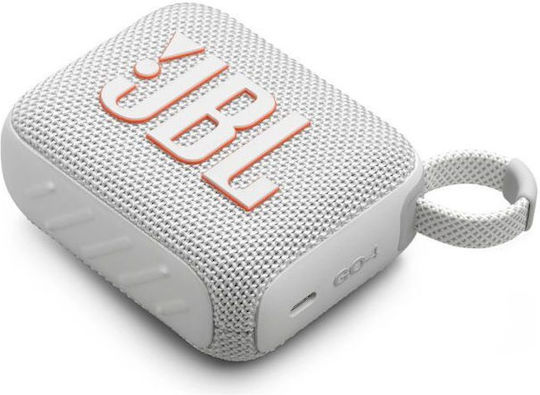 JBL Go 4 Waterproof Bluetooth Speaker 4.2W with Battery Life up to 7 hours White