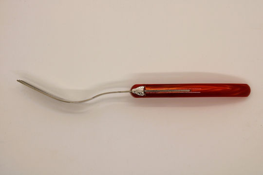 Claude Dozorme Inox Table Fork Set Rouge Orange Laguiole 6pcs