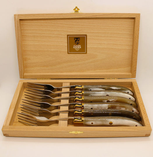 Claude Dozorme Laguiole Set of Forks Table Coffee 6pcs
