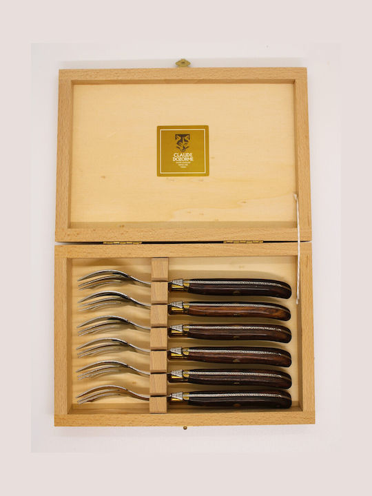 Claude Dozorme Vallernia Set de Furculițe Fructe/Desert De lemn Coffee 6buc