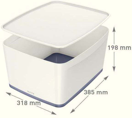 Leitz MyBox Wow Πλαστικό Κουτί Αποθήκευσης με Καπάκι 18lt