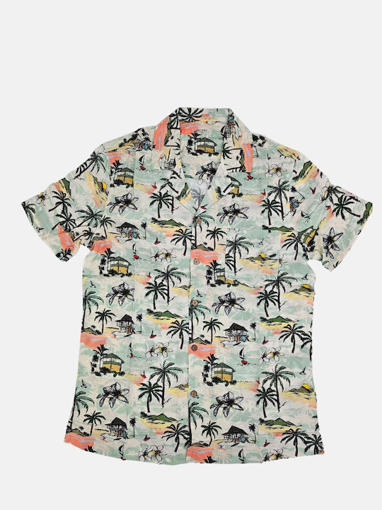 Guess Men's Shirt Short Sleeve Multicolour