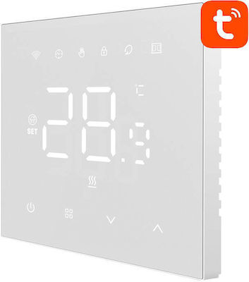 Avatto WT410-BH-3A-W Digital Termostat Spațiu Inteligent cu Ecran Tactil și Wi-Fi