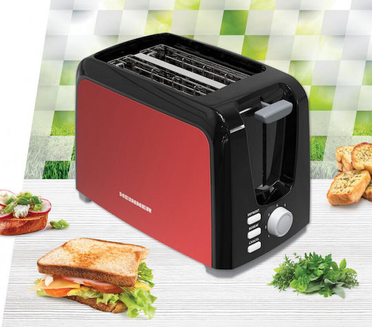 Heinner Toaster 2 Slots 750W Red