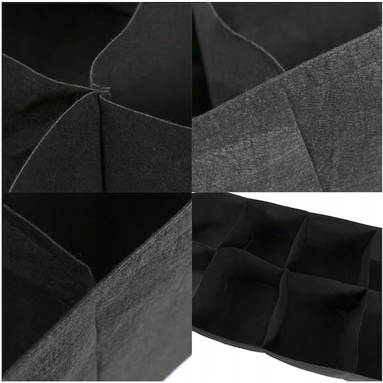 Γλάστρα Πλαστική Μαύρη 60x60x30εκ.